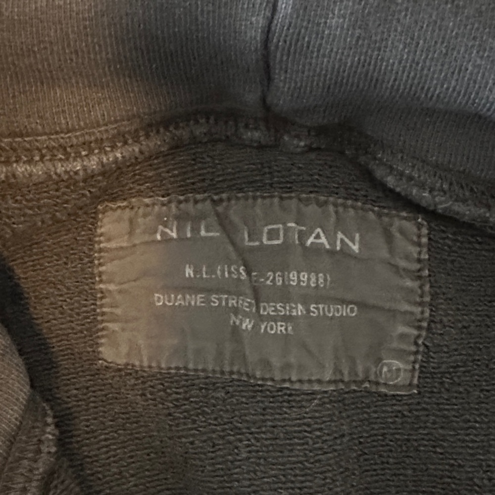 Nili Lotan Black Distressed Hooded Sweatshirt - Picture 7 of 7